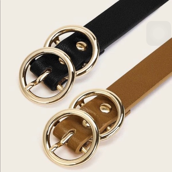 Double O-ring Buckle Belt 2pcs - Picture 2 of 3